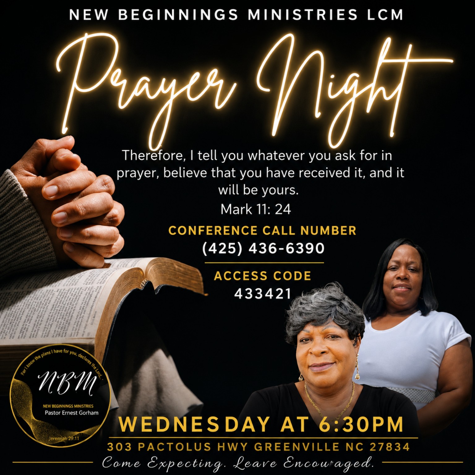 Prayer Night at New Beginnings Ministries
